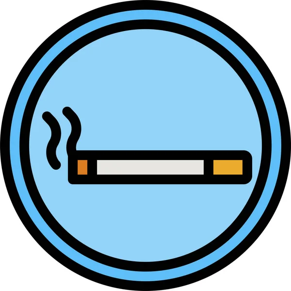 Ícone Cigarrete Zona Fumante — Vetor de Stock