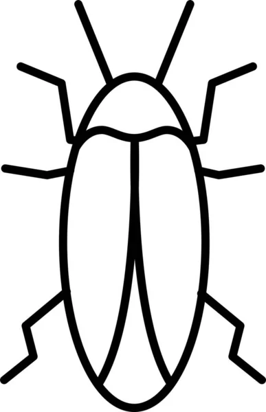 Insektensymbol Der Kakerlakenfliege Umrissen — Stockvektor