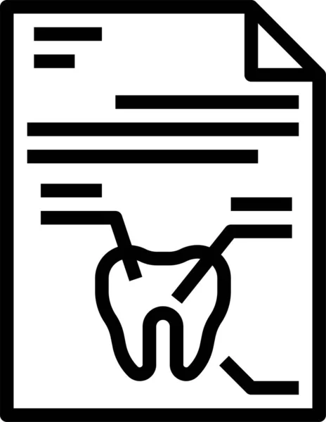 Informe Dental Icono Del Dentista — Archivo Imágenes Vectoriales