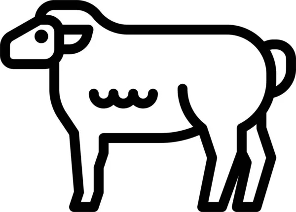 Fazenda Ovelha Ícone Animal — Vetor de Stock