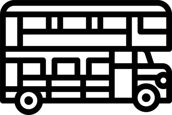 Bus Public Transport Icon Outline Style — Stock Vector