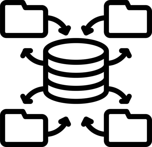 Oracle Data Database Icon — Vetor de Stock