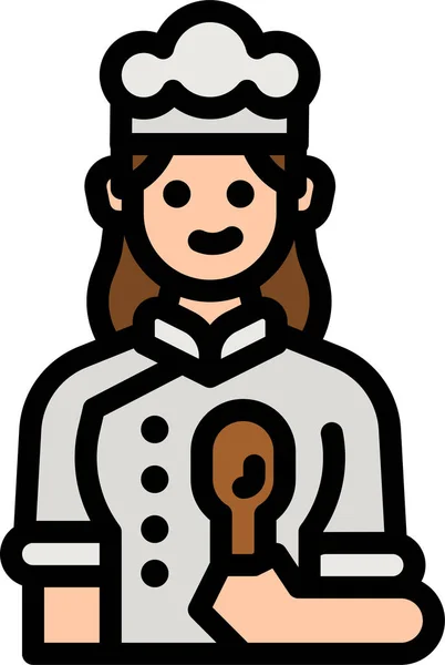 Chef Cook Food Icon — Stock Vector
