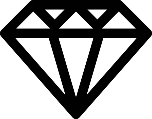 Diamant Dure Investering Pictogram Omtrek Stijl — Stockvector