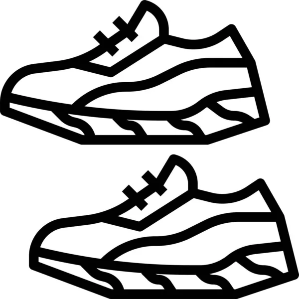Змагання Значок Моди Взуття Контурному Стилі — стоковий вектор
