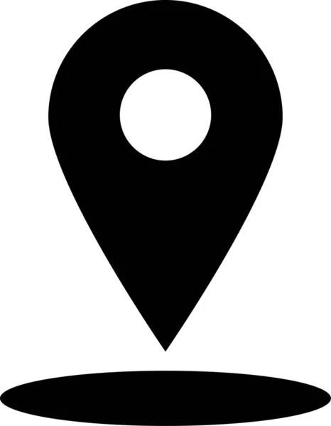 Gps Mapa Ubicación Icono Estilo Sólido — Archivo Imágenes Vectoriales