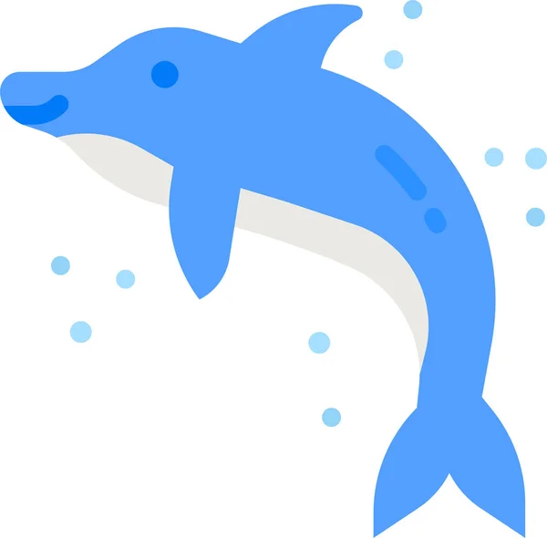 Delphin Meer Ikone — Stockvektor