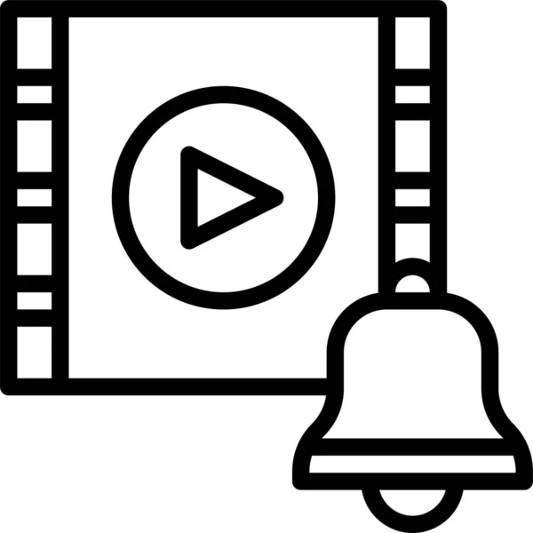 Ícone Filme Player Vídeo — Vetor de Stock