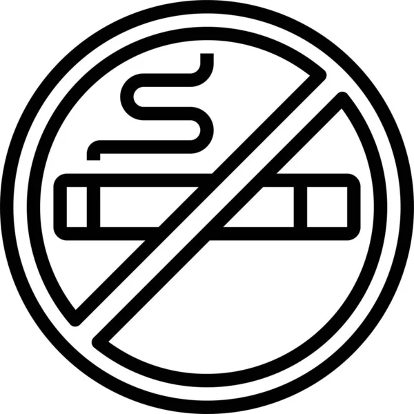 Ícone Viagem Não Fumar — Vetor de Stock