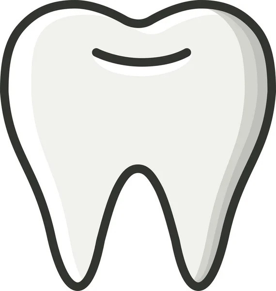 Icono Estomatología Dentista Dental Estilo Contorno Lleno — Vector de stock