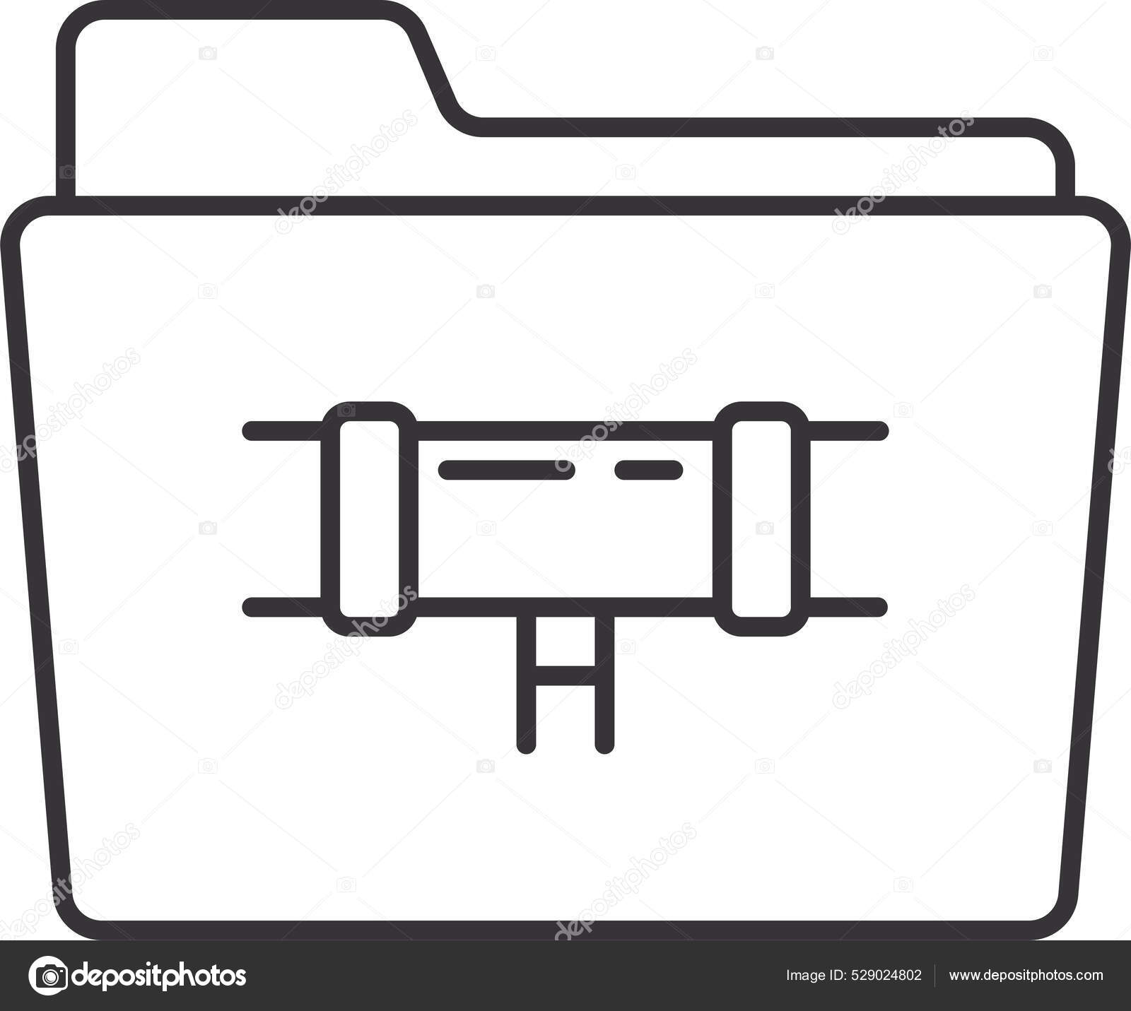 Documentos Archivos Carpeta Icono Vector de stock por ©iconfinder 529024802