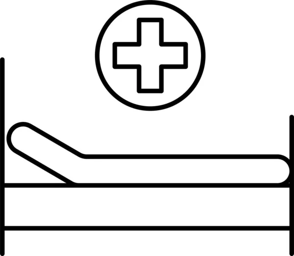 Ikon För Sjukhussäng — Stock vektor