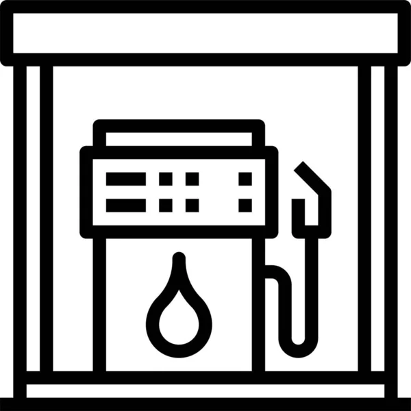 Icono Electrónica Combustible Energía Estilo Esquema — Vector de stock