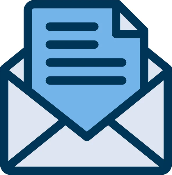 Mail Umschlag Brief Symbol Ausgefüllten Umriss Stil — Stockvektor