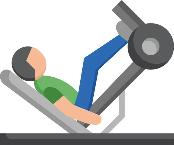 Egzersiz Bacak Baskı Simgesi — Stok Vektör