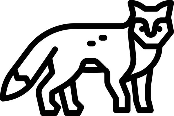 Renard Animal Animaux Icône — Image vectorielle