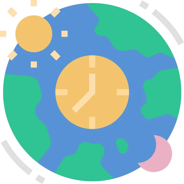 Time Location Zone Icon — Stock Vector