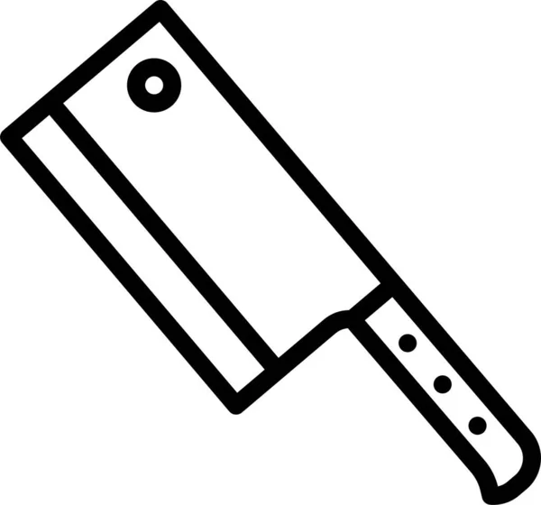 Cleaver Food Kitchen Icon — Stock Vector