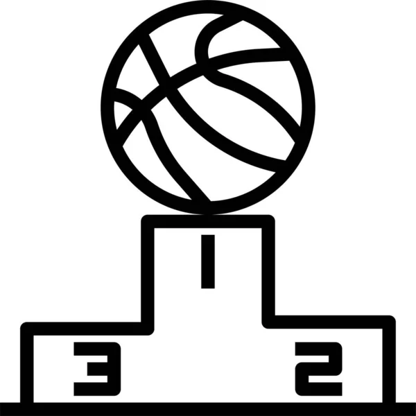 Basketbol Topu Iyi Taslak Stili Simgesi — Stok Vektör