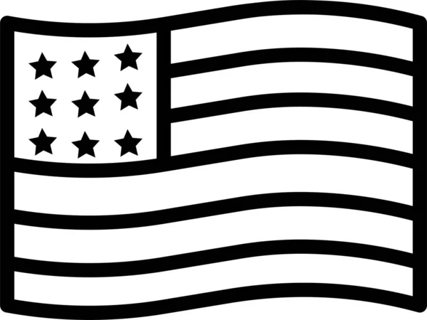 Usa Flag America Icon Thanksgiving Category — Stock Vector