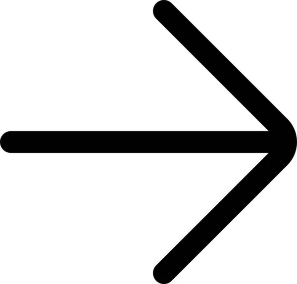 Flèche Continuer Icône Direction Dans Catégorie Flèche — Image vectorielle