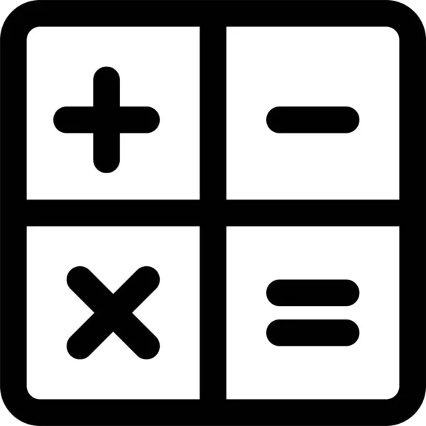 Ikona Kalkulatora Finansowego Zarysie — Wektor stockowy