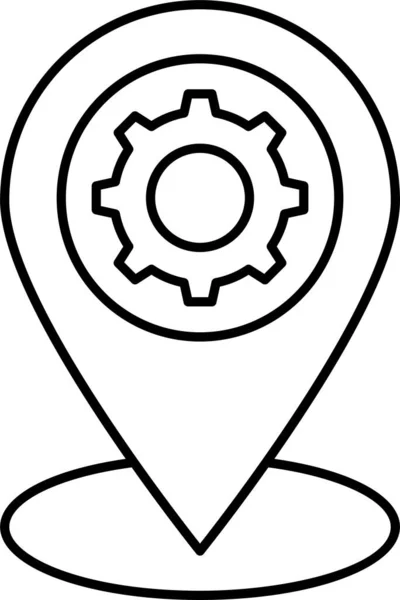 Pin Standort Markierungssymbol — Stockvektor