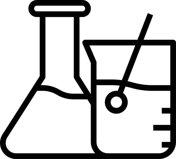 Chemical Flask Lab Icon — Stock Vector