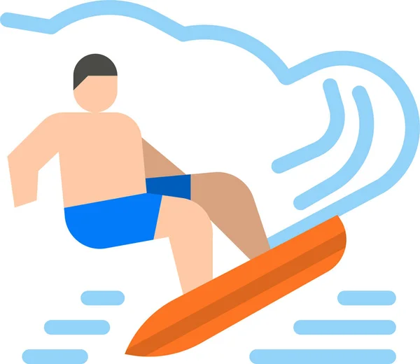 Surf Board Icoon — Stockvector