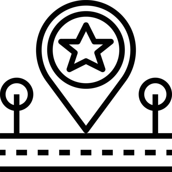 Lieblings Autobahnstandort Symbol Der Kategorie Karten Navigation — Stockvektor