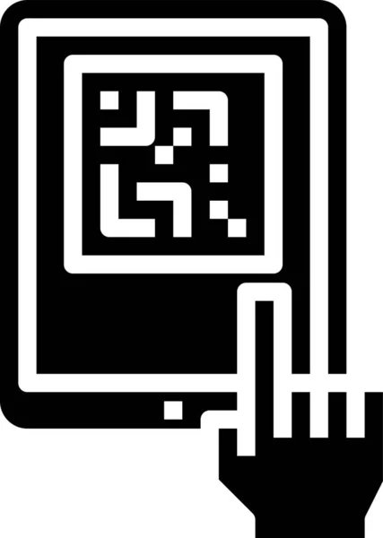 Ipad Layoutipad Qr代码图标 — 图库矢量图片