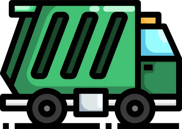 Recyclage Camion Poubelle Icône — Image vectorielle