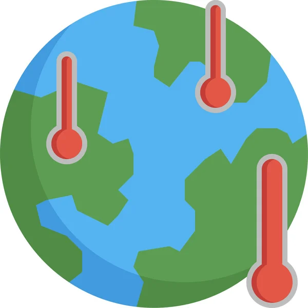 Icono Sostenibilidad Del Calentamiento Global — Vector de stock