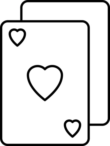 Carte Casino Jeu Icône — Image vectorielle