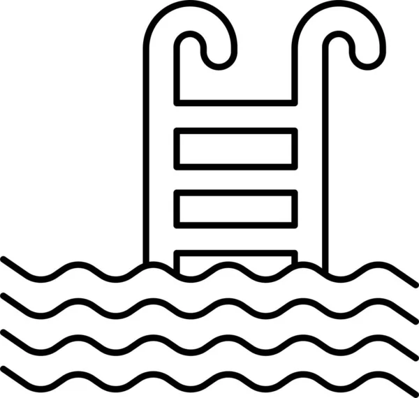 Значок Води Басейні — стоковий вектор