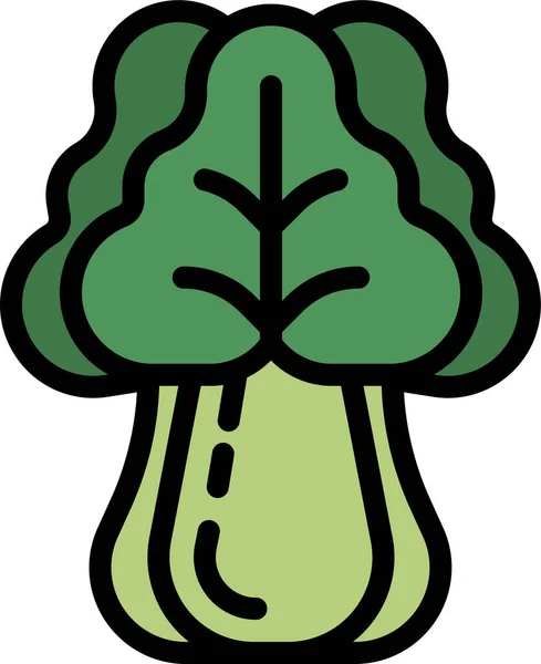 Ikona Zeleninový Bok Choy — Stockový vektor