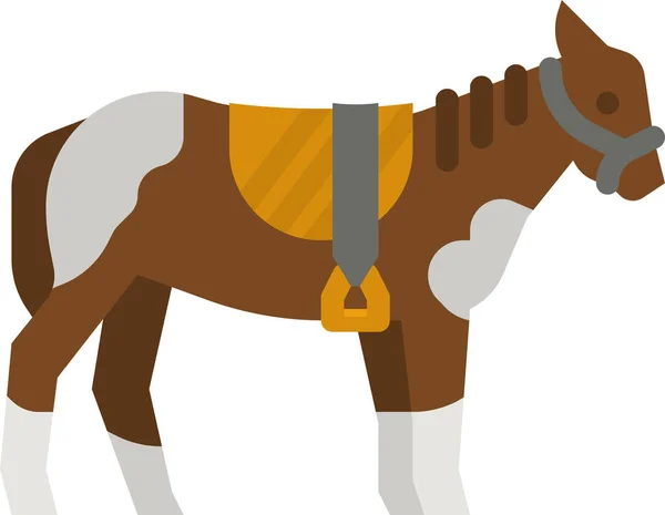 Caballo Caballo Cultura Icono — Vector de stock