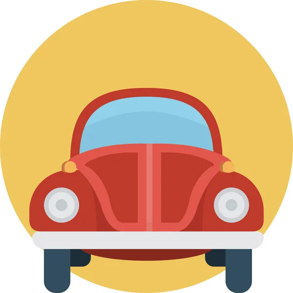 Икона Автомобильного Ретро Транспорта Плоском Стиле — стоковый вектор
