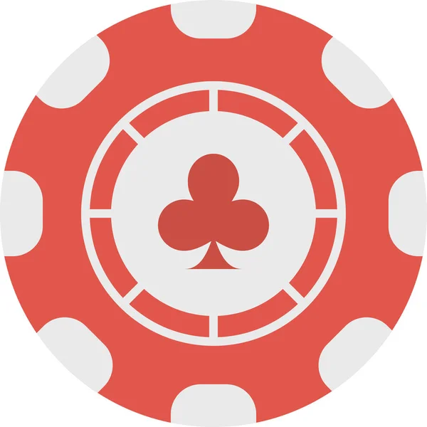 晶片赌场游戏图标为扁平风格 — 图库矢量图片