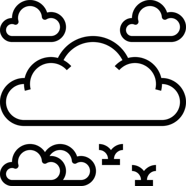 Cloudy Meteorology Nature Icon Weather Category — Stock Vector