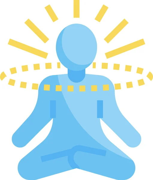 Yoga Wellness Übung Symbol — Stockvektor