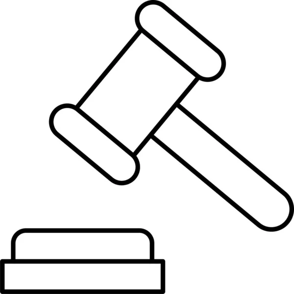 Justiça Tribunal Leilões Ícone — Vetor de Stock