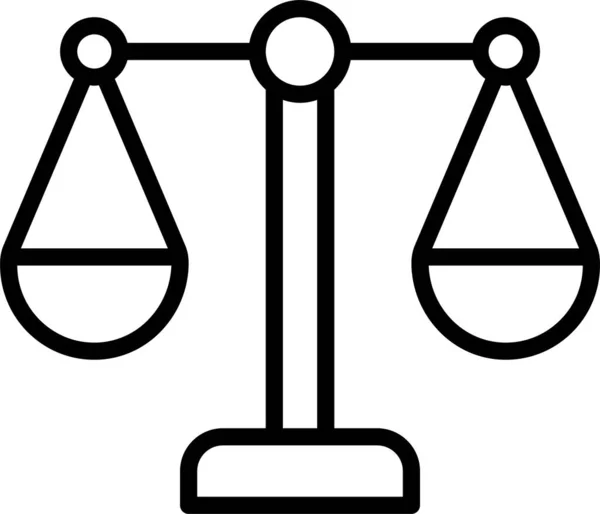 Autoridad Justicia Icono Jurídico — Vector de stock