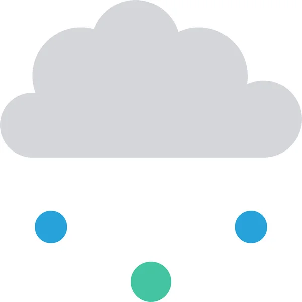 Ікона Хмарного Обчислення Стилі Flat — стоковий вектор