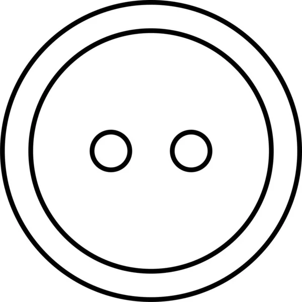 Иконка Стежка Кнопки Стиле Контура — стоковый вектор