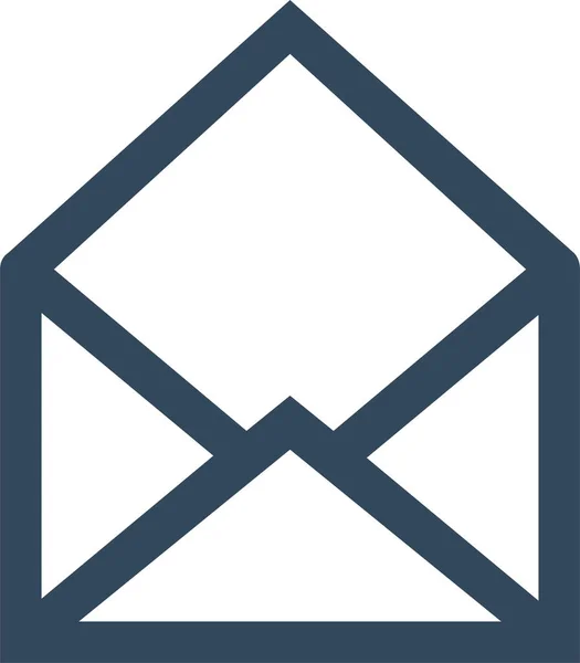 Busta Messaggio Icona Email Vuota Stile Contorno — Vettoriale Stock