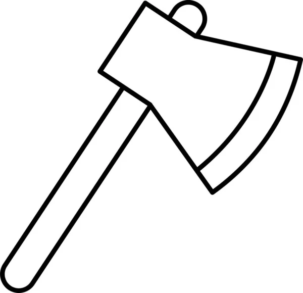 ハチェット斧の建設アイコン — ストックベクタ