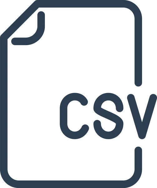 Csv Dokument Förlängning Ikon — Stock vektor