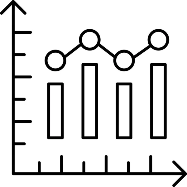 Gráfico Gráfico Analítico Icono — Vector de stock