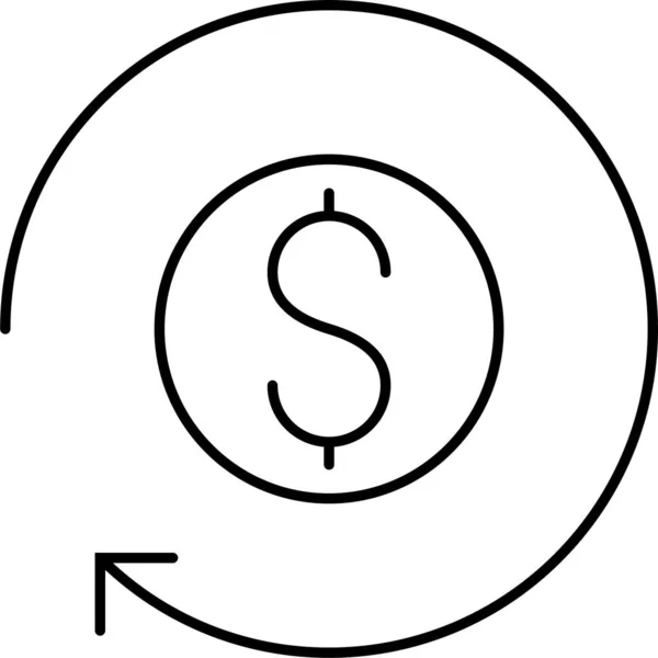 Monnaie Icône Change Dollar — Image vectorielle